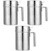 Stainless Steel Oil Bottle Kitchen Accessory Container 3 Pieces Dust-proof Coffee Accessories Cookware Pot