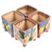 4Pcs Handmade Planters Ceramic Basin Succulent Flower Pots Home Accessories