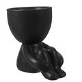 ceramic planters vase human planter urn decor sculpture planter pot black