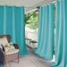 Elrene Home Fashions Connor Solid Indoor/Outdoor Curtain Single Panel 52 inches X 108 inches Turquoise