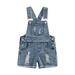 TheFound Toddler Baby Girl Boy Overalls Kids Adjustable Strap Jumpsuit Romper Ripped Jeans Denim Shortalls with Pocket