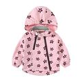 QUYUON Toddler Windbreaker Jacket with Hood Baby Boys Girls Winter Windproof Thick Light Hoodie Jackets Kids Full Zip up Hooded Jackets Outerwear Coat Lightweight Fall Jackets 2T-3T