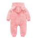 CaComMARK PI Clearance Toddler Kids Rompers Plush Onesie Winter Thick Jumpsuit Pink