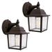 MYXIO Greystone Outdoor Dusk to Wall Light Fixture - Wall Mounted Sconce Exterior Lights Outdoor Lights for Patio Porch - E26 Standard Socket for Home Lighting - Rustic Bronze - (2 Pack)