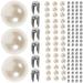 Pearl Claw Nails DIY Clothing Rivets Handmade Imitation Pearls White Alloy Man-made 150 Sets
