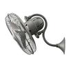 Matthews Fan Company - Laura 16 Wall Fan in Brushed Nickel - 3-speed oscillates 90Â° remote control Indoor or Patio Rated - LL-BN