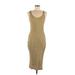 Zara Casual Dress: Gold Dresses - Women's Size Medium