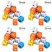 4pcs NUOLUX 12pcs Lovely Novelty Colorful Dice Pencil Erasers Rubber Stationery Kids Gift (Mixed Colors)