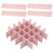 Drawer Divider 12 Pcs Sub-grid Organizer Useful Dividers Storage Drawers Plastic Desk Office Pink Pp