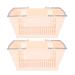 Mini Storage Basket Snacks Sundries Pp Desk Organizer Tray Tabletop File Holder Office Hollow Out 2 Pcs Pink