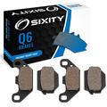 Sixity Q6 Front Organic Brake Pads compatible with Suzuki LT250R QuadRacer 1985-1986 Complete Set