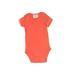 Child of Mine by Carter's Short Sleeve Onesie: Orange Print Bottoms - Size Newborn