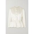 LIBEROWE - + Net Sustain Duchesse Silk-satin Peplum Jacket - Off-white