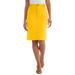 Plus Size Women's True Fit Stretch Denim Short Skirt by Jessica London in Sunset Yellow (Size 16)
