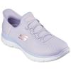 Slip-On Sneaker SKECHERS "SUMMITS-DIAMOND DREAM", Damen, Gr. 39, lila (lavendel), Textil, sportlich, Schuhe, Schlupfschuh, Freizeitschuh mit praktischer Slip-Ins Funktion