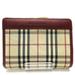 Burberry Bags | Burberry Nova Check Bordeaux Clasp Wallet Bifold Women's | Color: Red | Size: Os