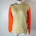 Anthropologie Sweaters | Anthropologie Numph Sz M Cream Orange Sweater | Color: Cream/Orange | Size: M