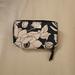 Kate Spade Bags | Kate Spade Floral Print Canvas Double Zip Mini Wallet | Color: Black/Tan | Size: Os