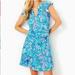 Lilly Pulitzer Dresses | Lilly Pulitzer Ravi Romper Amalfi Blue Sound The Sirens | Color: Blue/Pink | Size: S
