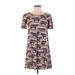 Maeve Casual Dress - Shift Scoop Neck Short sleeves: Brown Dresses - Women's Size 0 Petite