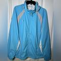 Columbia Jackets & Coats | Columbia Blue Light Weight Windbreaker Rain Jacket Ladies Sz X1 | Color: Blue/White | Size: 1x