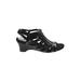 Aerosoles Wedges: Black Print Shoes - Women's Size 8 - Open Toe