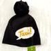 Kate Spade Accessories | Kate Spade Taxi Pom Pom Beanie Black Sz Adult Nwt | Color: Black/Gold | Size: Os