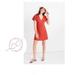Madewell Dresses | Madewell Cross-Front Flutter-Sleeve Mini Dress | Color: Orange/Red | Size: M