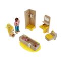 ibasenice Toys 1 Set Play House Toy Miniature Accessory Wood Decor Miniatures Mini Decor Miniature Furniture Little Girl Crafts Bathroom Furniture Fairy Toy Wooden Child Household Baby