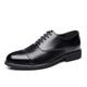 Men's Dress Shoes for Men, Business Mens Casual Shoes, Brogue Oxford Black Dress Shoes Men, Formal Oxford Wingtip Lace Up Dress Shoes (Color : Black 1, Size : 7 UK)