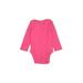 Carter's Long Sleeve Onesie: Pink Solid Bottoms - Size 12 Month