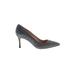 Manolo Blahnik Heels: Pumps Stilleto Cocktail Party Gray Print Shoes - Women's Size 36 - Pointed Toe