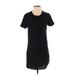 Splendid Casual Dress - Shift Crew Neck Short sleeves: Black Print Dresses - Women's Size Small