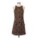 Joie Cocktail Dress: Brown Snake Print Dresses - Women's Size 2X-Small