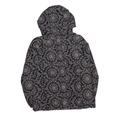 The Children's Place Snow Jacket: Black Floral Motif Sporting & Activewear - Kids Girl's Size 14