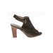 Kelly & Katie Sandals: Brown Print Shoes - Women's Size 7 - Open Toe