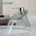 KEMAIDI robinet de lavabo en verre Transparent cascade en verre Transparent 1 poignée salle de