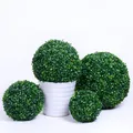 Boule Verte de Plante Artificielle Boule de Milan Buis en Plastique Boule d'Eucalyptus