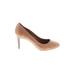 Tory Burch Heels: Slip-on Stiletto Cocktail Tan Solid Shoes - Women's Size 9 - Round Toe
