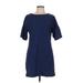Vineyard Vines Casual Dress - Shift: Blue Solid Dresses - Women's Size Medium