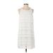 Lilly Pulitzer Casual Dress - Mini Crew Neck Sleeveless: White Print Dresses - Women's Size 4
