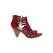 Vince Camuto Heels: Red Print Shoes - Women's Size 8 - Open Toe