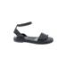 Eileen Fisher Sandals: Black Print Shoes - Women's Size 7 1/2 - Open Toe