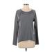 Under Armour Active T-Shirt: Gray Color Block Activewear - Women's Size X-Small