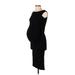 Isabella Oliver Casual Dress - Midi Crew Neck Sleeveless: Black Print Dresses - Women's Size 2 Maternity