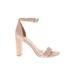 J.Crew Heels: Strappy Chunky Heel Cocktail Party Ivory Print Shoes - Women's Size 10 - Open Toe