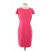 Karl Lagerfeld Paris Cocktail Dress - Sheath: Pink Solid Dresses - Women's Size 8