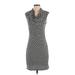 Max Studio Cocktail Dress - Sheath: Gray Houndstooth Dresses - Women's Size Small