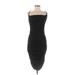 Shein Casual Dress - Midi: Black Solid Dresses - Women's Size 6