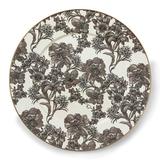 MacKenzie-Childs Sterling English Garden Enamel Serving Platter All Ceramic in Gray/White | 1 H x 16 W x 16 D in | Wayfair 89219-2111